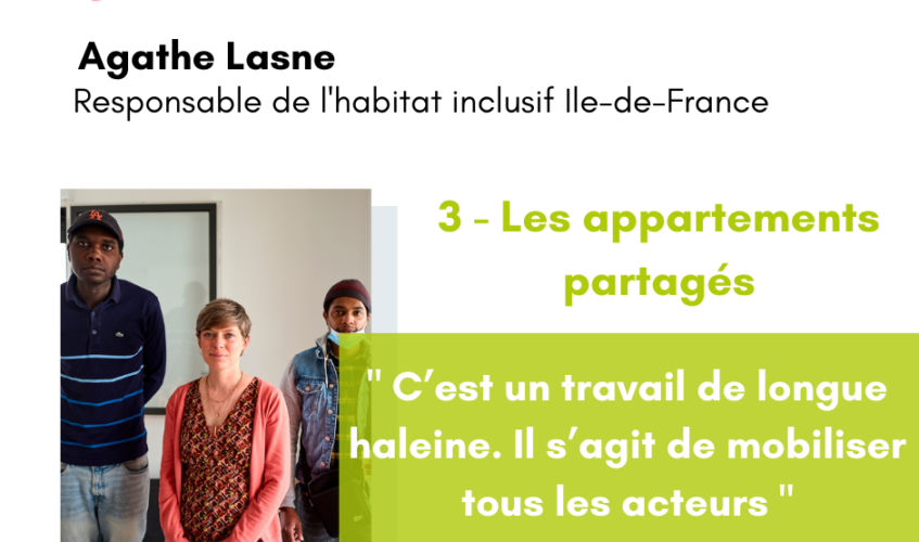 Agathe Lasne et deux résidents