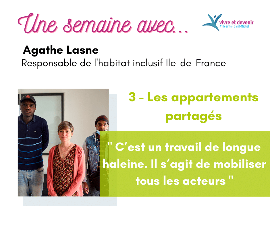 Agathe Lasne et deux résidents